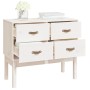 Mueble consola de madera maciza de pino blanco 90x40x78 cm de vidaXL, Aparadores - Ref: Foro24-821740, Precio: 106,73 €, Desc...