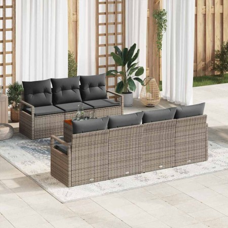 Conjunto de sofás de jardín 8 pcs Gris ratán sintético en Sofás de exterior | Comprar online en Foru.es