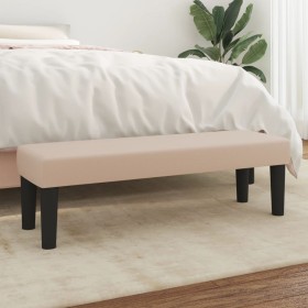 Banco de cuero sintético color capuchino 100x30x30 cm de vidaXL, Bancos - Ref: Foro24-346665, Precio: 48,85 €, Descuento: %