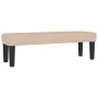 Banco de cuero sintético color capuchino 100x30x30 cm de vidaXL, Bancos - Ref: Foro24-346665, Precio: 48,18 €, Descuento: %