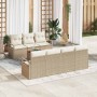 Conjunto de sofás de jardín 8 pcs Beige ratán sintético en Sofás de exterior | Comprar online en Foru.es
