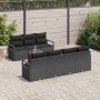 Conjunto de sofás de jardín 8 pcs Negro ratán sintético en Sofás de exterior | Comprar online en Foru.es