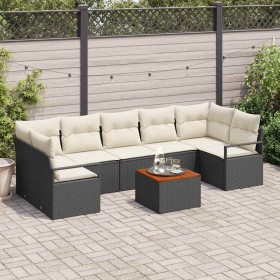 Conjunto de sofás de jardín 8 pcs Negro ratán sintético en Sofás de exterior | Comprar online en Foru.es