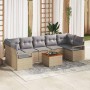 Conjunto de sofás de jardín 8 pcs Beige ratán sintético en Sofás de exterior | Comprar online en Foru.es