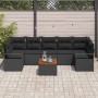 Conjunto de sofás de jardín 8 pcs Negro ratán sintético en Sofás de exterior | Comprar online en Foru.es