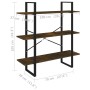 Estantería madera contrachapada roble ahumado 100x30x105 cm de vidaXL, Librerías y estanterías - Ref: Foro24-821321, Precio: ...