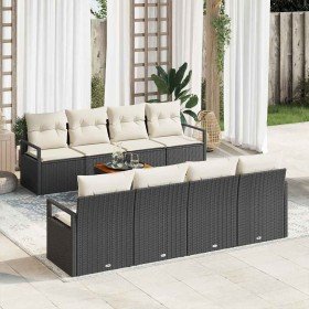 Conjunto de sofás de jardín 9 pcs Negro ratán sintético en Sofás de exterior | Comprar online en Foru.es