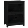 Estantería madera maciza de pino negra 50x35x68 cm de vidaXL, Librerías y estanterías - Ref: Foro24-821703, Precio: 68,59 €, ...