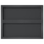 Estantes de pared 2 uds acero inoxidable negro 50x40x3 cm en Estanterías | Comprar online en Foru.es
