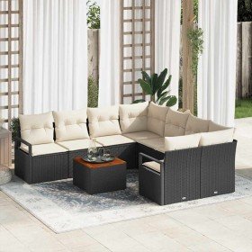 Conjunto de sofás de jardín 9 pcs Negro ratán sintético en Sofás de exterior | Comprar online en Foru.es