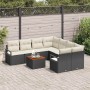 Conjunto de sofás de jardín 9 pcs Negro ratán sintético en Sofás de exterior | Comprar online en Foru.es