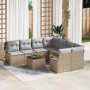 Conjunto de sofás de jardín 9 pcs Beige ratán sintético en Sofás de exterior | Comprar online en Foru.es