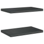 Estantes de pared 2 uds acero inoxidable negro 50x30x3 cm en Estanterías | Comprar online en Foru.es