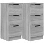Aparadores 2 uds madera contrachapada gris Sonoma 30x30x70 cm de vidaXL, Aparadores - Ref: Foro24-817015, Precio: 87,80 €, De...