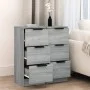 Aparadores 2 uds madera contrachapada gris Sonoma 30x30x70 cm de vidaXL, Aparadores - Ref: Foro24-817015, Precio: 86,59 €, De...