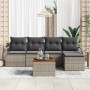 Conjunto de sofás de jardín 6 pcs Gris ratán sintético en Sofás de exterior | Comprar online en Foru.es