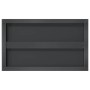 Estantes de pared 2 uds acero inoxidable negro 50x30x3 cm en Estanterías | Comprar online en Foru.es