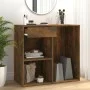 Armario de maquillaje madera color roble ahumado 80x40x75 cm de vidaXL, Taquillas y armarios de almacenamiento - Ref: Foro24-...