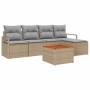 Conjunto de sofás de jardín 6 pcs Beige ratán sintético en Sofás de exterior | Comprar online en Foru.es