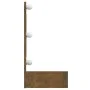 Mueble con espejo y LED color roble ahumado 90x31,5x62 cm de vidaXL, Tocadores de baño - Ref: Foro24-820457, Precio: 60,44 €,...