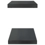 Estantes de pared 2 uds acero inoxidable negro 50x23,5x3 cm en Estanterías | Comprar online en Foru.es