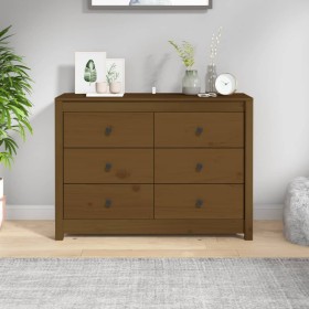 Armario auxiliar madera maciza de pino marrón miel 100x40x72 cm de vidaXL, Aparadores - Ref: Foro24-821767, Precio: 172,26 €,...