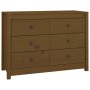 Armario auxiliar madera maciza de pino marrón miel 100x40x72 cm de vidaXL, Aparadores - Ref: Foro24-821767, Precio: 172,26 €,...