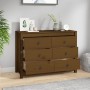 Armario auxiliar madera maciza de pino marrón miel 100x40x72 cm de vidaXL, Aparadores - Ref: Foro24-821767, Precio: 172,26 €,...