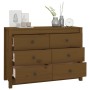 Armario auxiliar madera maciza de pino marrón miel 100x40x72 cm de vidaXL, Aparadores - Ref: Foro24-821767, Precio: 172,26 €,...