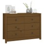 Armario auxiliar madera maciza de pino marrón miel 100x40x72 cm de vidaXL, Aparadores - Ref: Foro24-821767, Precio: 172,26 €,...