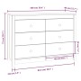 Armario auxiliar madera maciza de pino marrón miel 100x40x72 cm de vidaXL, Aparadores - Ref: Foro24-821767, Precio: 172,26 €,...