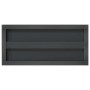 Estantes de pared 2 uds acero inoxidable negro 50x23,5x3 cm en Estanterías | Comprar online en Foru.es