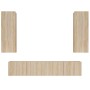 Set de muebles para TV 4 pzas madera contrachapada roble Sonoma de vidaXL, Muebles TV - Ref: Foro24-3114200, Precio: 158,05 €...