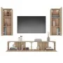 Set de muebles para TV 4 pzas madera contrachapada roble Sonoma de vidaXL, Muebles TV - Ref: Foro24-3114200, Precio: 153,27 €...