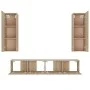 Set de muebles para TV 4 pzas madera contrachapada roble Sonoma de vidaXL, Muebles TV - Ref: Foro24-3114200, Precio: 153,27 €...