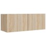 Set de muebles para TV 4 pzas madera contrachapada roble Sonoma de vidaXL, Muebles TV - Ref: Foro24-3114200, Precio: 158,05 €...