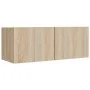Set de muebles para TV 4 pzas madera contrachapada roble Sonoma de vidaXL, Muebles TV - Ref: Foro24-3114200, Precio: 153,27 €...