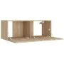 Set de muebles para TV 4 pzas madera contrachapada roble Sonoma de vidaXL, Muebles TV - Ref: Foro24-3114200, Precio: 153,27 €...