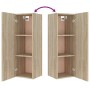 Set de muebles para TV 4 pzas madera contrachapada roble Sonoma de vidaXL, Muebles TV - Ref: Foro24-3114200, Precio: 158,05 €...