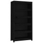 Estantería madera maciza de pino negra 80x35x154 cm de vidaXL, Librerías y estanterías - Ref: Foro24-821693, Precio: 148,30 €...