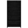 Estantería madera maciza de pino negra 80x35x154 cm de vidaXL, Librerías y estanterías - Ref: Foro24-821693, Precio: 148,30 €...