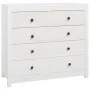 Armario auxiliar madera maciza de pino blanco 100x40x90 cm de vidaXL, Aparadores - Ref: Foro24-821770, Precio: 228,40 €, Desc...