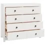 Armario auxiliar madera maciza de pino blanco 100x40x90 cm de vidaXL, Aparadores - Ref: Foro24-821770, Precio: 228,40 €, Desc...