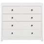 Armario auxiliar madera maciza de pino blanco 100x40x90 cm de vidaXL, Aparadores - Ref: Foro24-821770, Precio: 232,21 €, Desc...