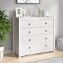 Armario auxiliar madera maciza de pino blanco 100x40x90 cm de vidaXL, Aparadores - Ref: Foro24-821770, Precio: 232,21 €, Desc...
