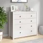 Armario auxiliar madera maciza de pino blanco 100x40x90 cm de vidaXL, Aparadores - Ref: Foro24-821770, Precio: 228,40 €, Desc...