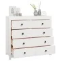 Armario auxiliar madera maciza de pino blanco 100x40x90 cm de vidaXL, Aparadores - Ref: Foro24-821770, Precio: 228,40 €, Desc...