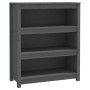 Estantería madera maciza de pino gris 80x35x97 cm de vidaXL, Librerías y estanterías - Ref: Foro24-821681, Precio: 113,47 €, ...