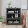 Estantería madera maciza de pino gris 80x35x97 cm de vidaXL, Librerías y estanterías - Ref: Foro24-821681, Precio: 113,47 €, ...