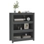 Estantería madera maciza de pino gris 80x35x97 cm de vidaXL, Librerías y estanterías - Ref: Foro24-821681, Precio: 113,47 €, ...